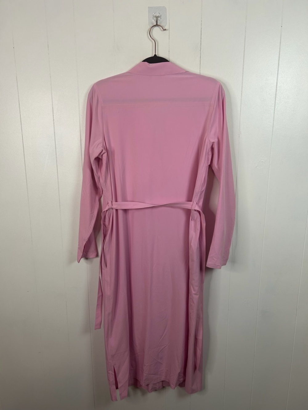 Athleta Urbanite Pink Shirt Dress Long Sleeve Midi Size Small Summer Athleisure - Picture 6 of 13